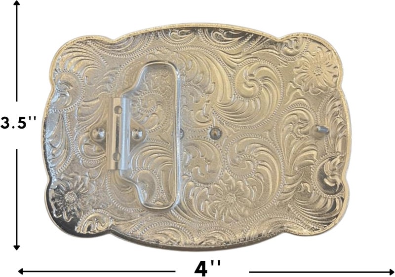 WMG Western St Jude Belt Buckle Gold Silver Saint Jude San Judas Cowboy Buckle Hebilla Vaquero Rodeo - Image 2